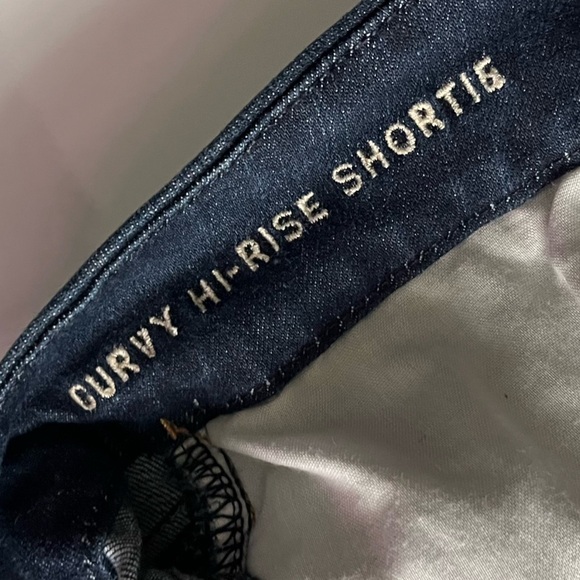 American Eagle Outfitters • Destructed Curvy High Rise Shortie Denim Shorts - Picture 5 of 6